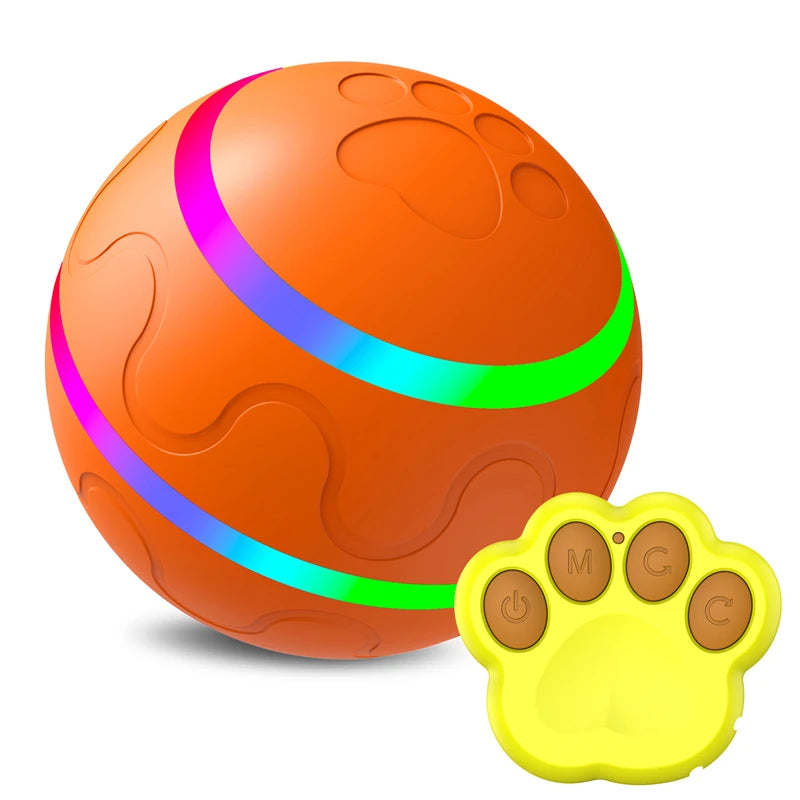 Smart Interactive Dog Ball – Flashing, Rotating, Waterproof Chew Toy - BestBuddyStore