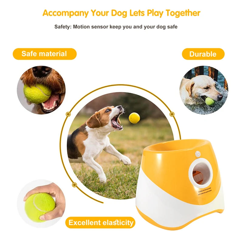 Automatic Dog Tennis Launcher – Interactive & Rechargeable Toy - BestBuddyStore