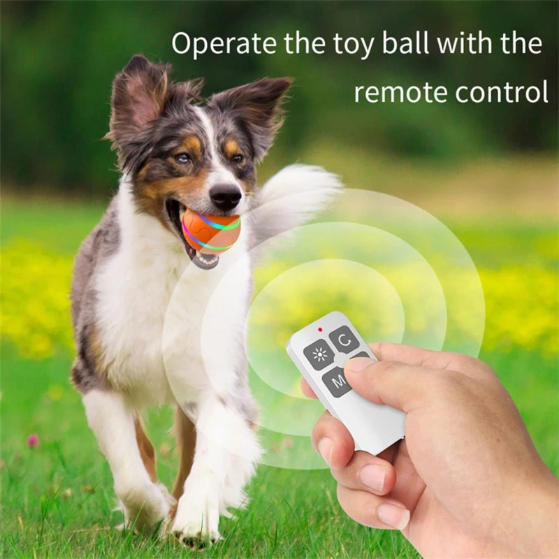 Smart Interactive Dog Ball – Flashing, Rotating, Waterproof Chew Toy - BestBuddyStore