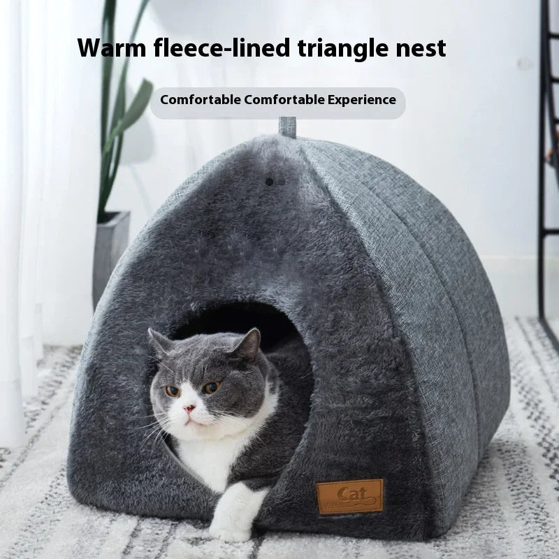 Triangle Cat Nest Closed Bed