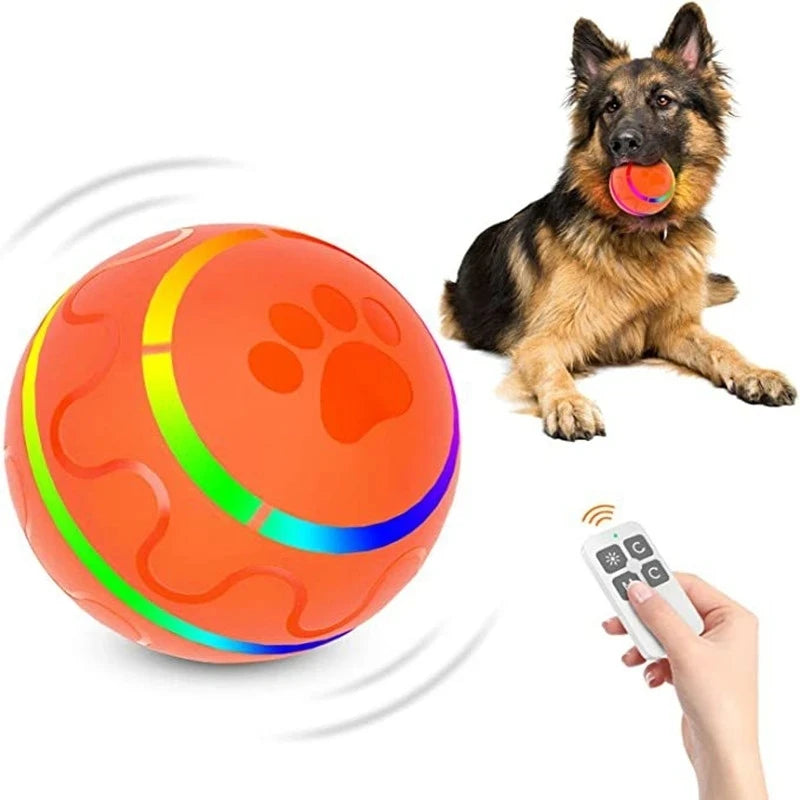 Smart Interactive Dog Ball – Flashing, Rotating, Waterproof Chew Toy - BestBuddyStore