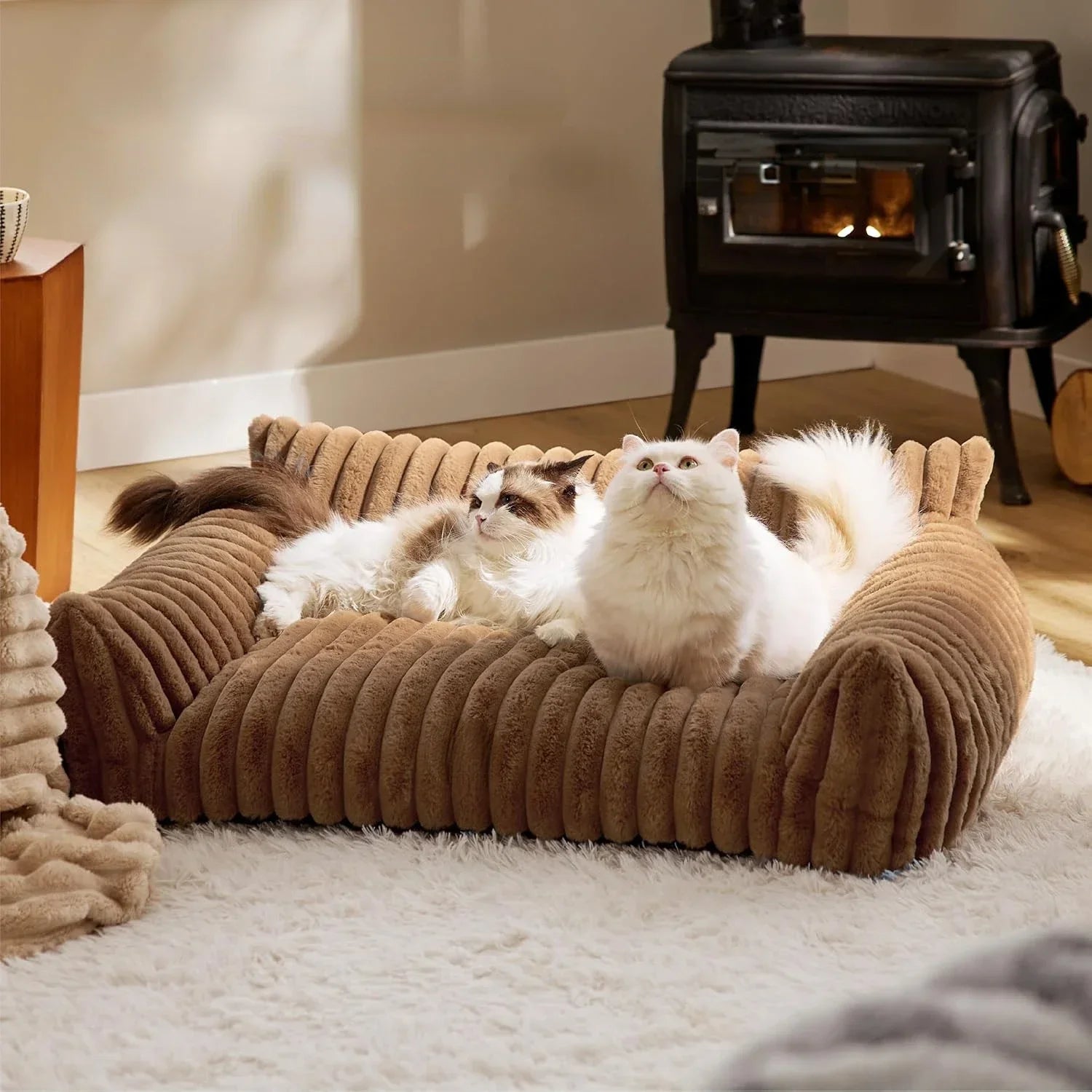 Luxury Cat Bed Sofa Winter Warm Nest Comfortable Plush