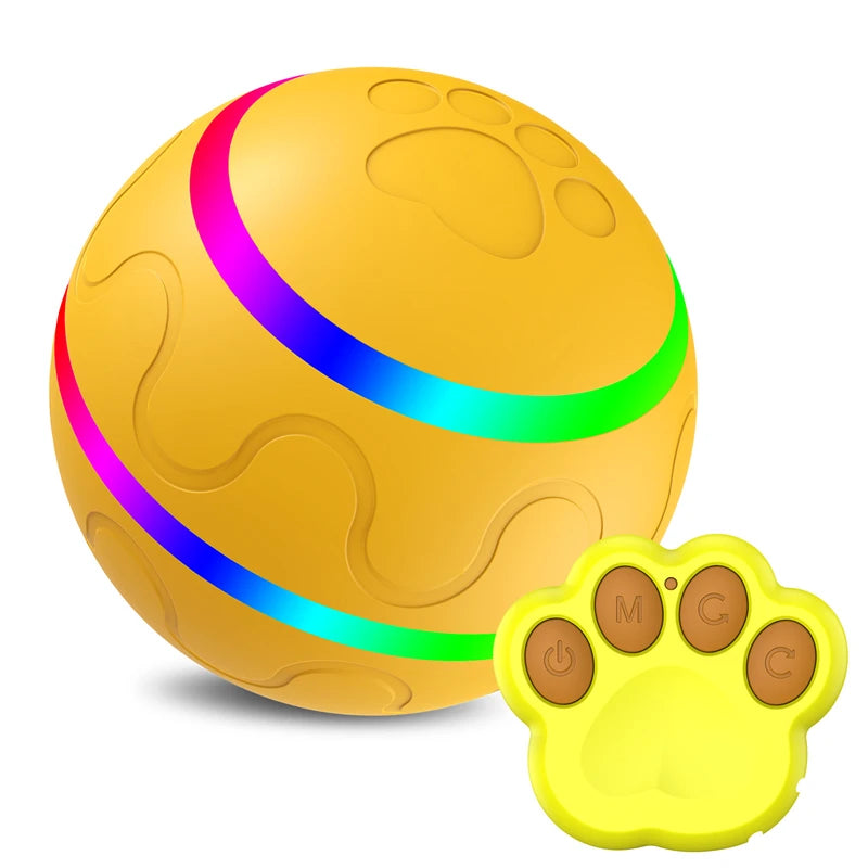 Smart Interactive Dog Ball – Flashing, Rotating, Waterproof Chew Toy - BestBuddyStore