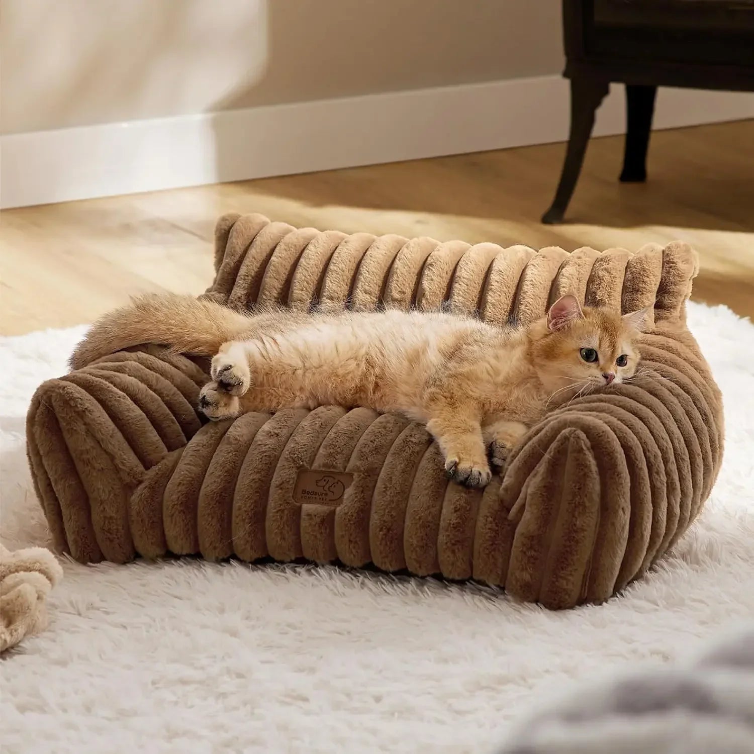 Luxury Cat Bed Sofa Winter Warm Nest Comfortable Plush