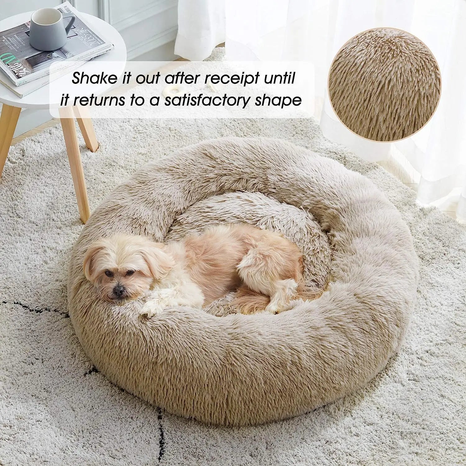 Fluffy Round Pet Bed