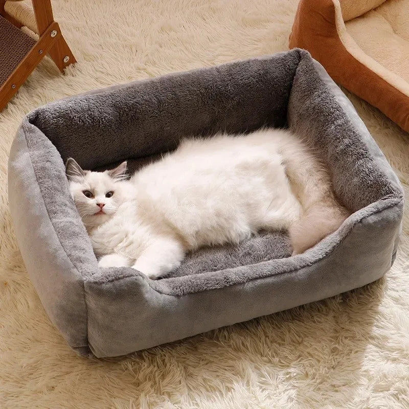 Square Plush Soft Cat Sofa Bed