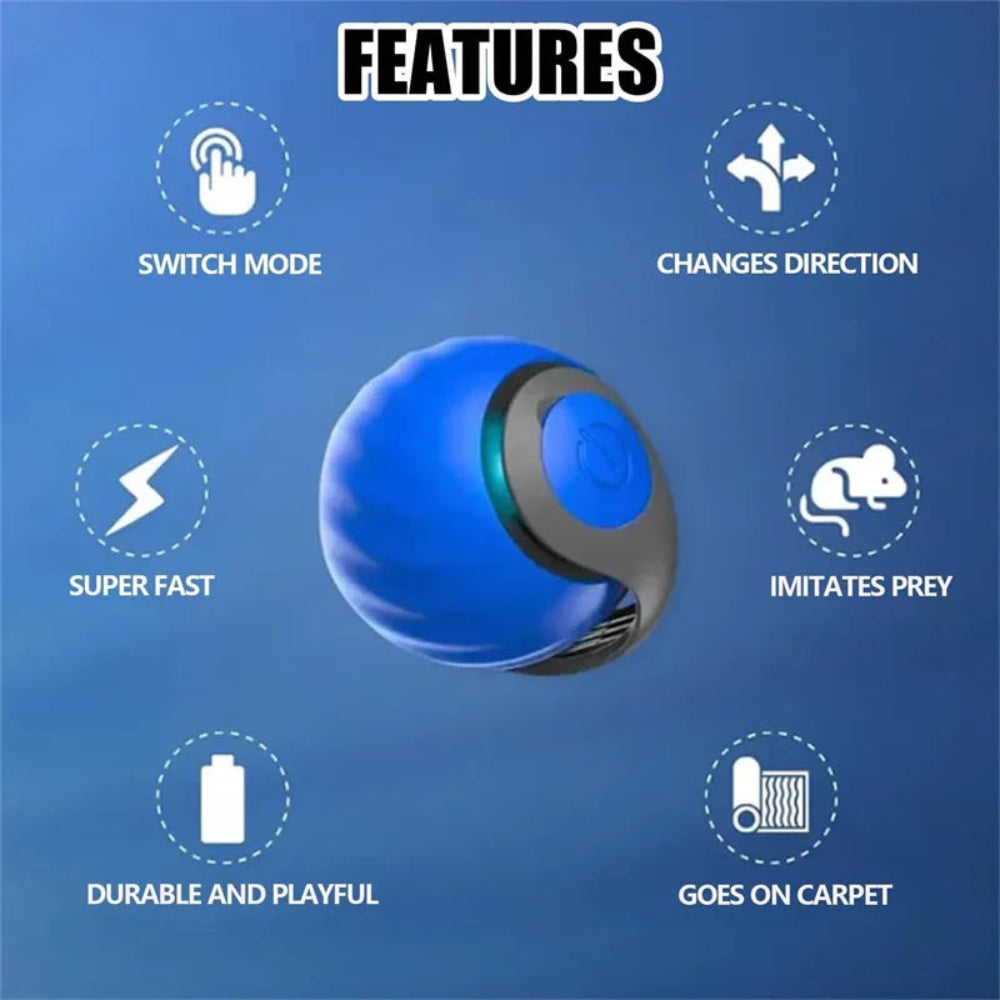 Smart Interactive Rolling Teaser USB Rechargeable Moving Bouncing Ball