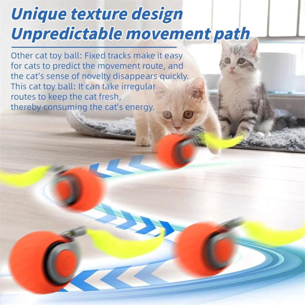 Smart Interactive Rolling Teaser USB Rechargeable Moving Bouncing Ball