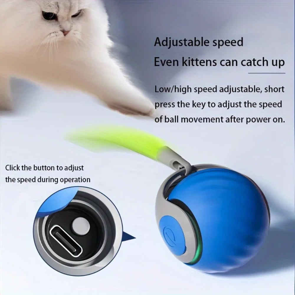 Smart Interactive Rolling Teaser USB Rechargeable Moving Bouncing Ball