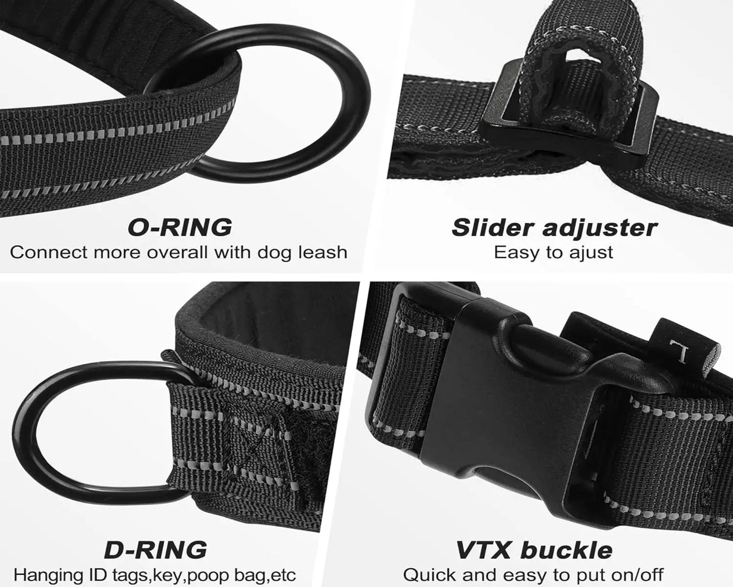 Tactical No-Pull Dog Harness – Heavy Duty, Reflective & Padded