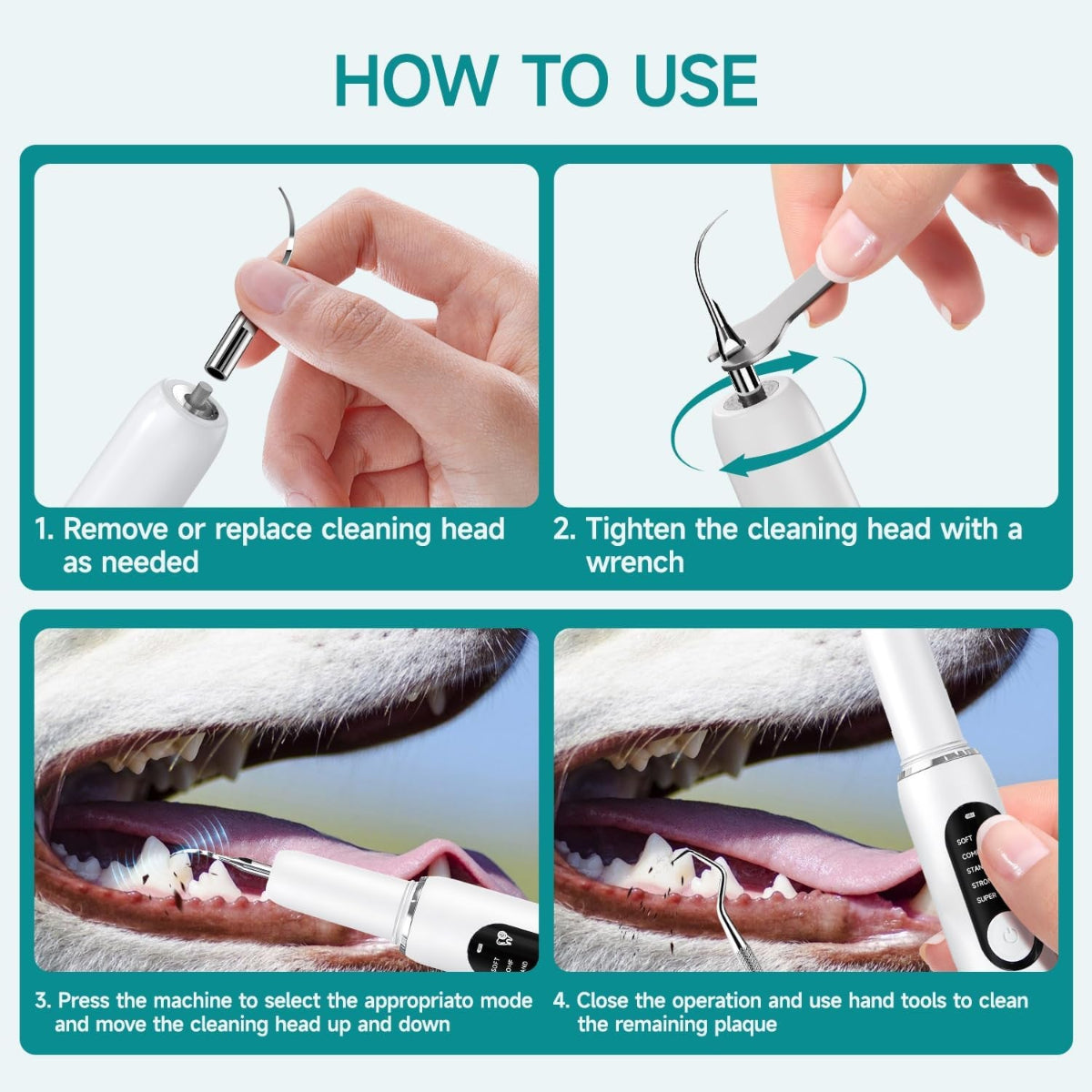 Ultrasonic Dog Toothbrush Kit
