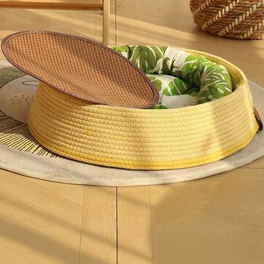 Woven Rattan Pet Nest