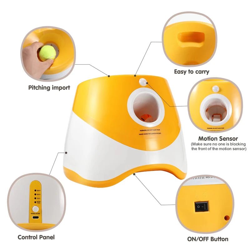 Automatic Dog Tennis Launcher – Interactive & Rechargeable Toy - Best Buddy Store