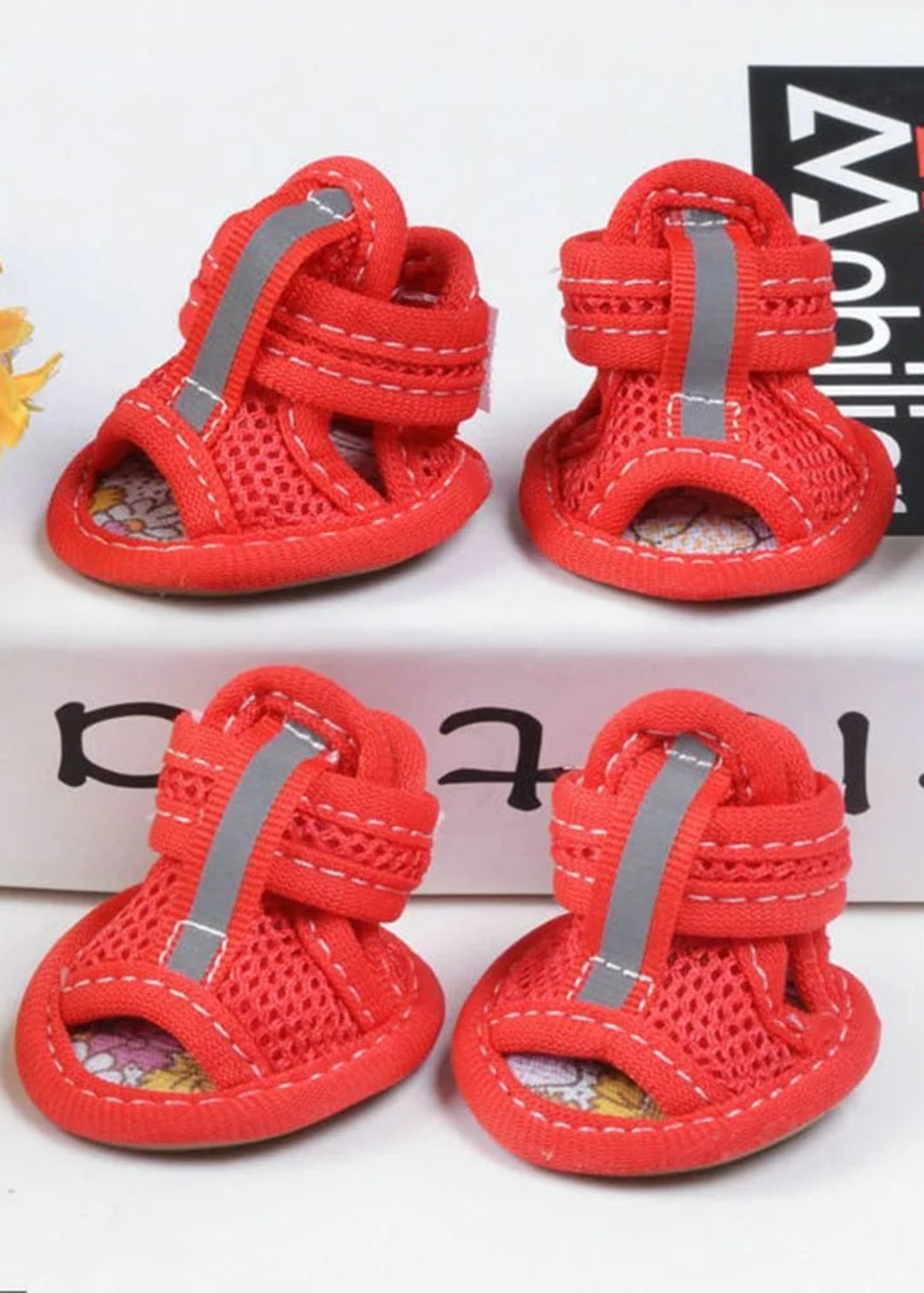 Breathable Mesh Dog Sandals Non Slip Rubber Sole 4 Dog Shoes for Walking - Best Buddy Store