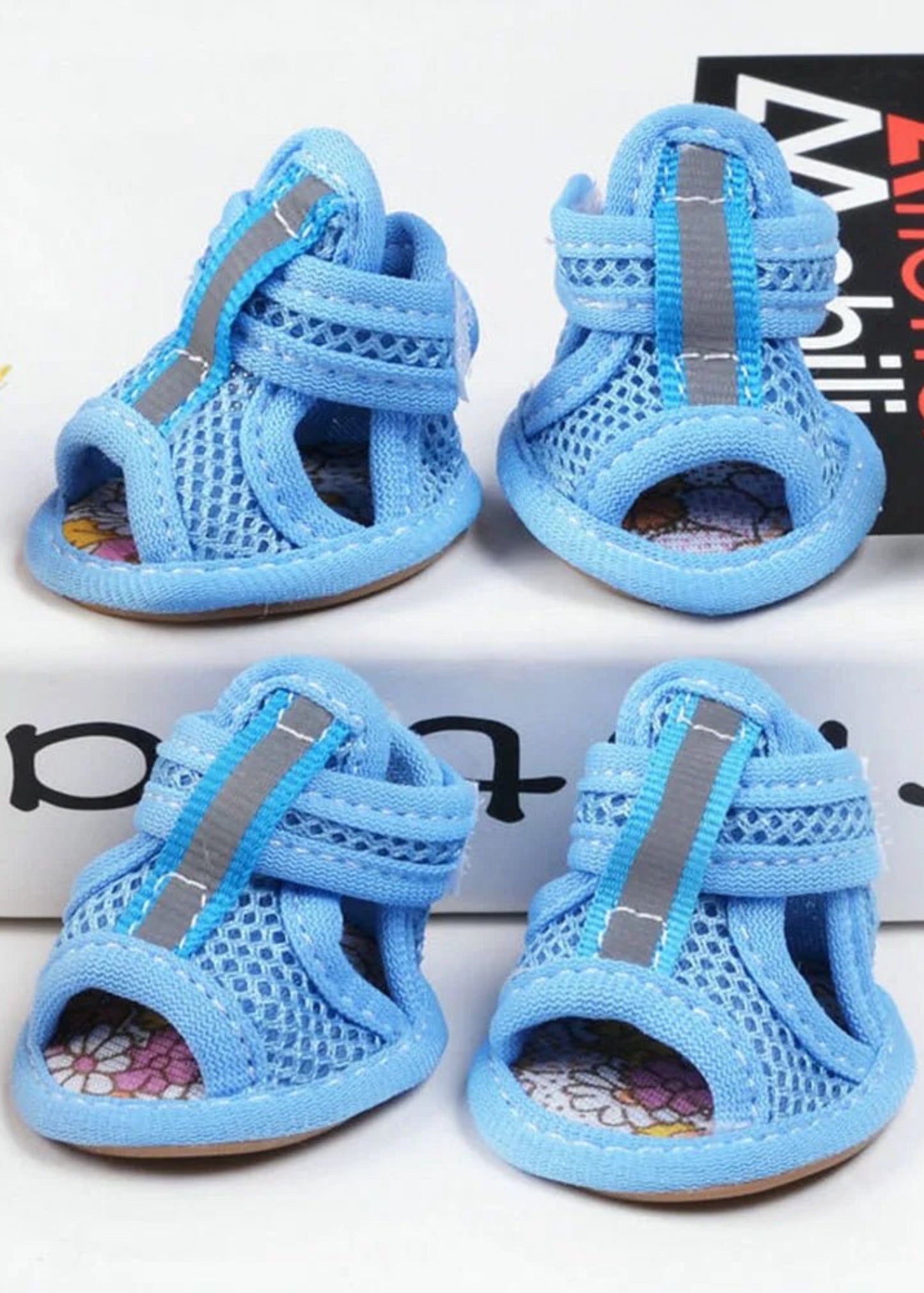 Breathable Mesh Dog Sandals Non Slip Rubber Sole 4 Dog Shoes for Walking - Best Buddy Store