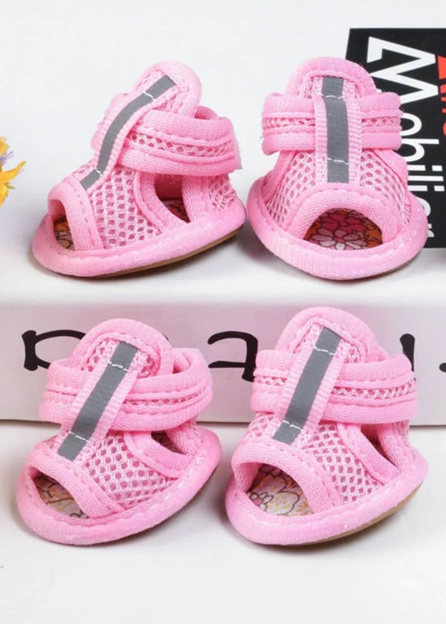 Breathable Mesh Dog Sandals Non Slip Rubber Sole 4 Dog Shoes for Walking - Best Buddy Store