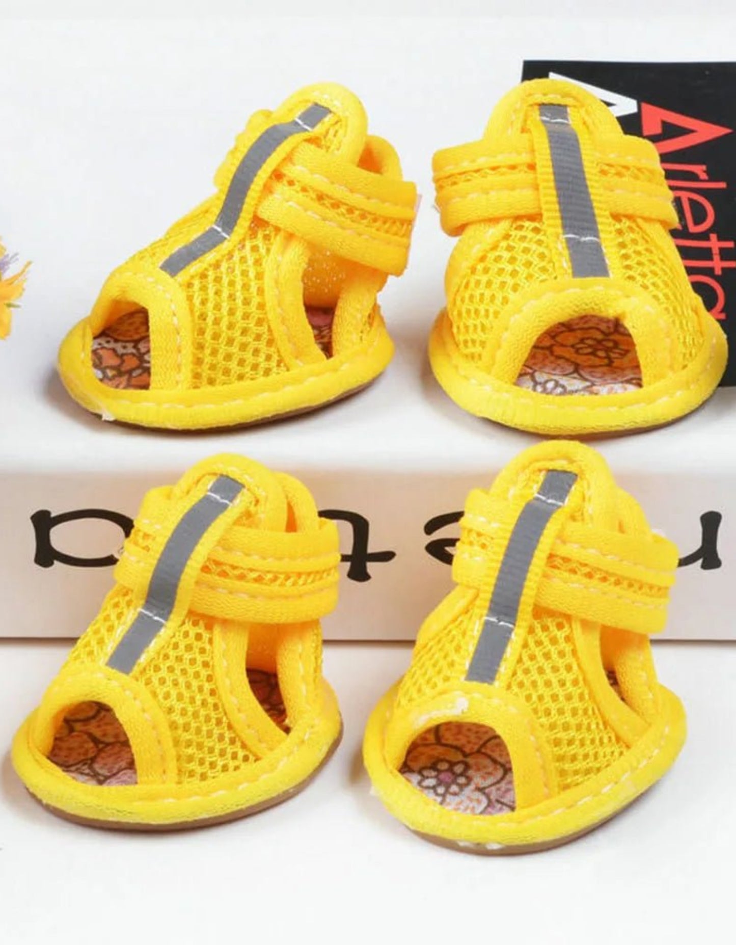 Breathable Mesh Dog Sandals Non Slip Rubber Sole 4 Dog Shoes for Walking - Best Buddy Store
