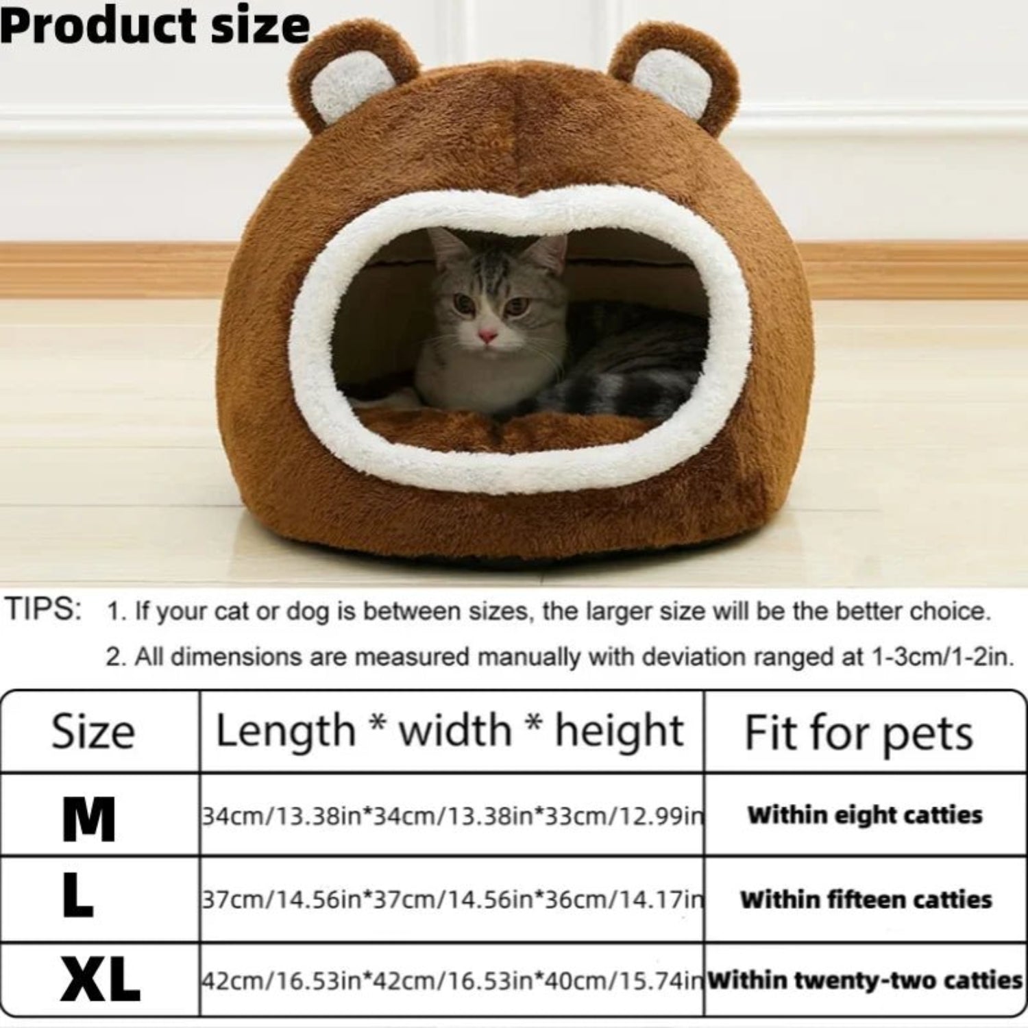 Brown Cat Bed Cozy Pet Tent - Best Buddy Store