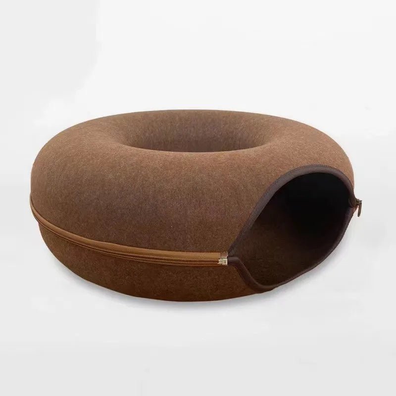 Cozy Donut Cat Bed and Tunnel - Best Buddy Store