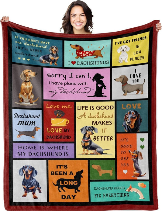 Dachshund Blanket Throw 50" X 60" - Best Buddy Store