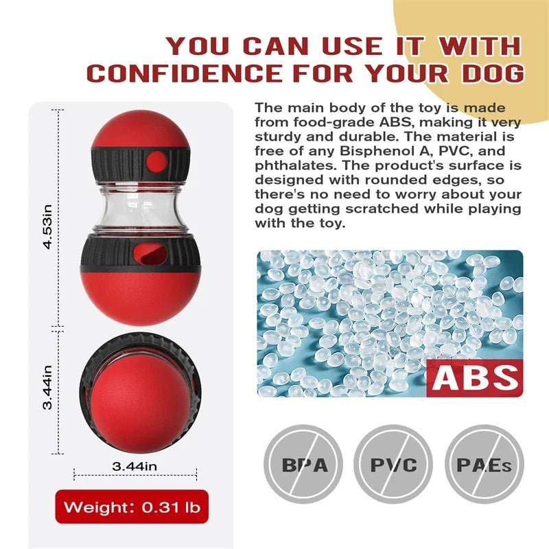 Interactive Increase Intelligence Durable Elliptical Food Rolling Ball - Best Buddy Store