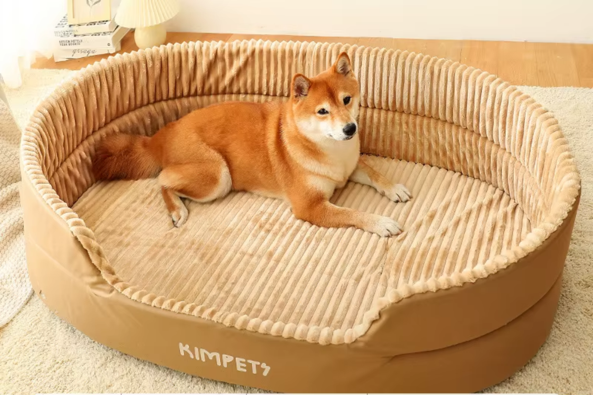 Plush Pet Dog Bed – Thickened, Removable Mat