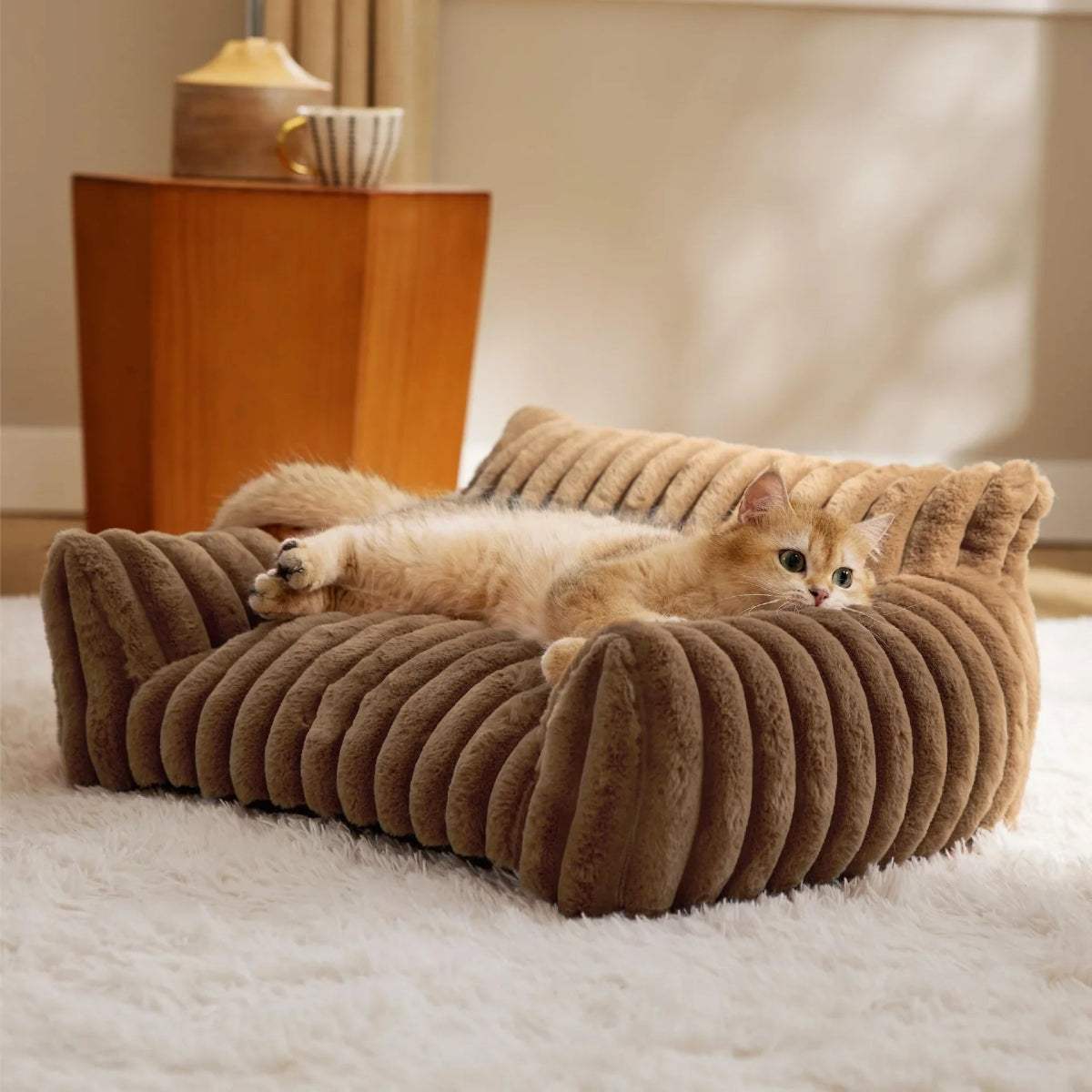 Luxury Cat Bed Sofa Winter Warm Nest Comfortable Plush - Best Buddy Store