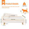 Luxury Elevated Dog Sofa Bed with Backrest Plush Cushion - Best Buddy Store