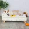 Luxury Elevated Dog Sofa Bed with Backrest Plush Cushion - Best Buddy Store