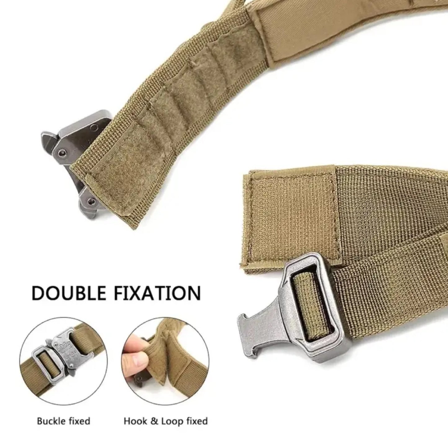 Tactical Dog Collar & Leash Set — Heavy-Duty Nylon, Metal Buckle, Water-Resistant, 4 Colors