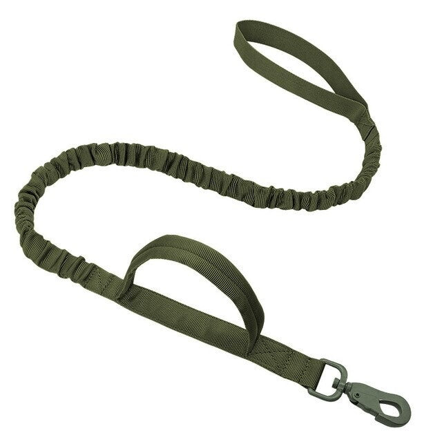 Tactical Dog Collar & Leash Set — Heavy-Duty Nylon, Metal Buckle, Water-Resistant, 4 Colors
