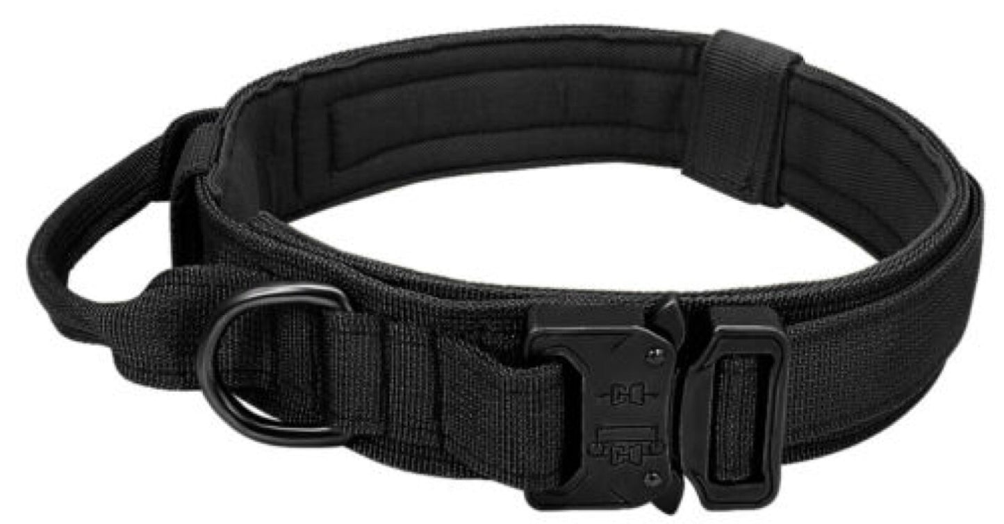 Tactical Dog Collar & Leash Set — Heavy-Duty Nylon, Metal Buckle, Water-Resistant, 4 Colors