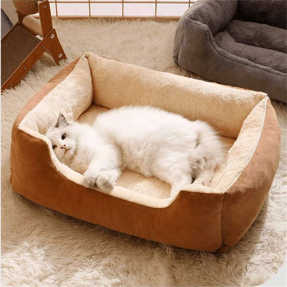 Square Plush Soft Cat Sofa Bed - Best Buddy Store