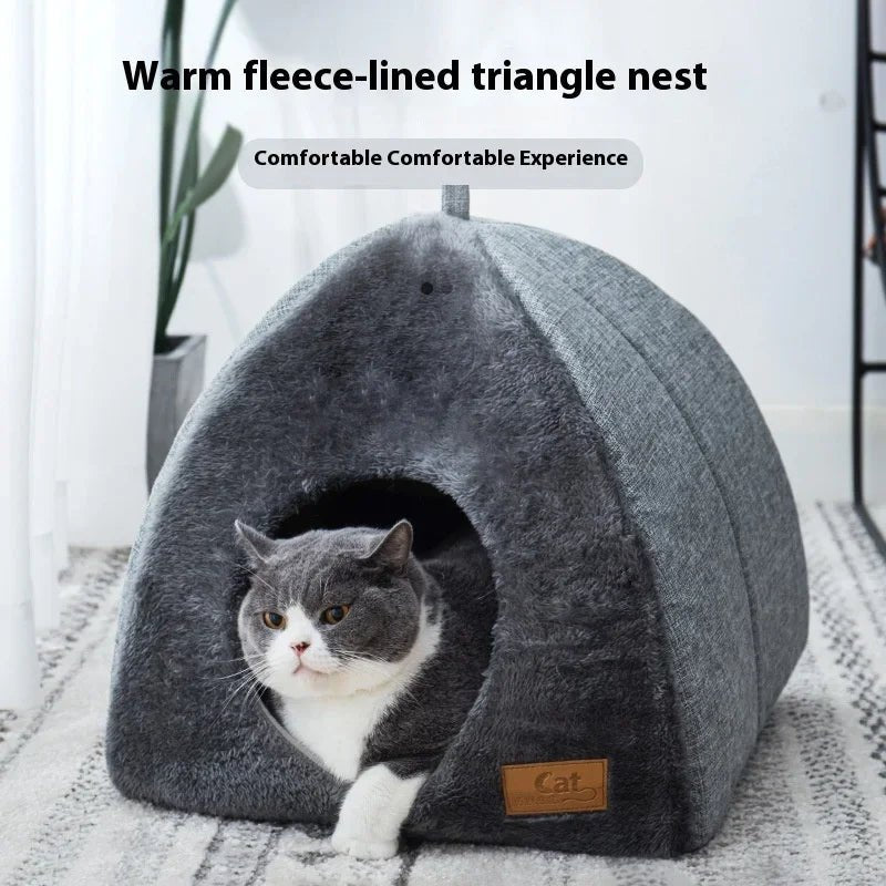 Triangle Cat Nest Closed Bed - Best Buddy Store