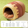 Winter Indoor Warm Plush Cat Bed with Reindeer Appearance Hide and Seek Tunnel - Best Buddy Store