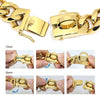18K Gold Dog Chain Collar Cuban Link Heavy Duty Super Strong Chew Proof - Best Buddy Store