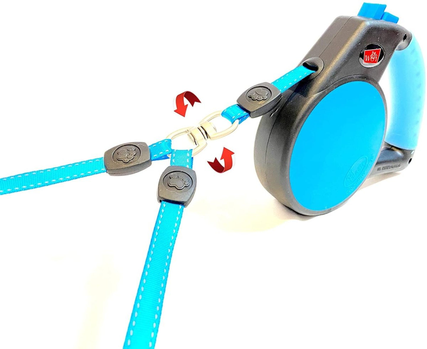 2 Dog Retractable Leash 14 or 18 ft Distance with Coupler - Best Buddy Store