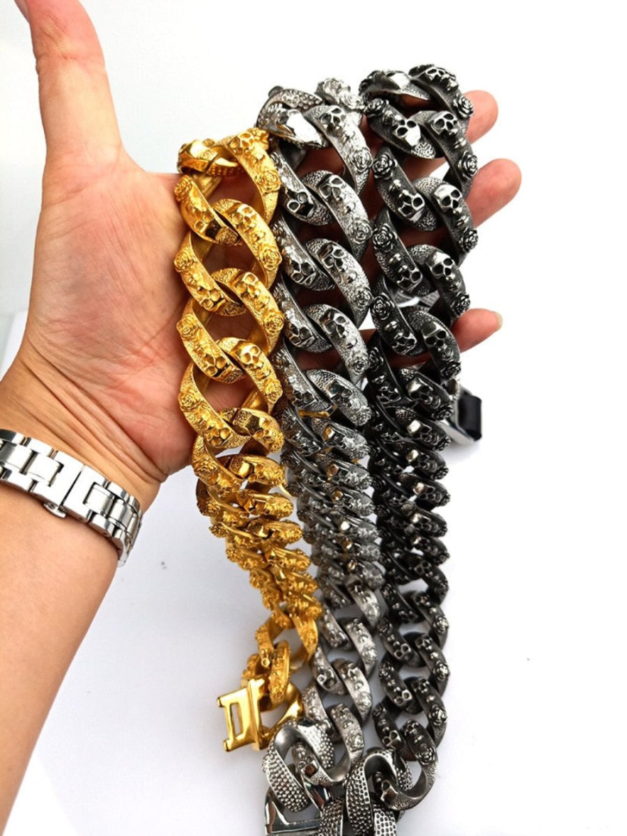 32 mm Width Cuban Link Dog Chain Collar - Best Buddy Store