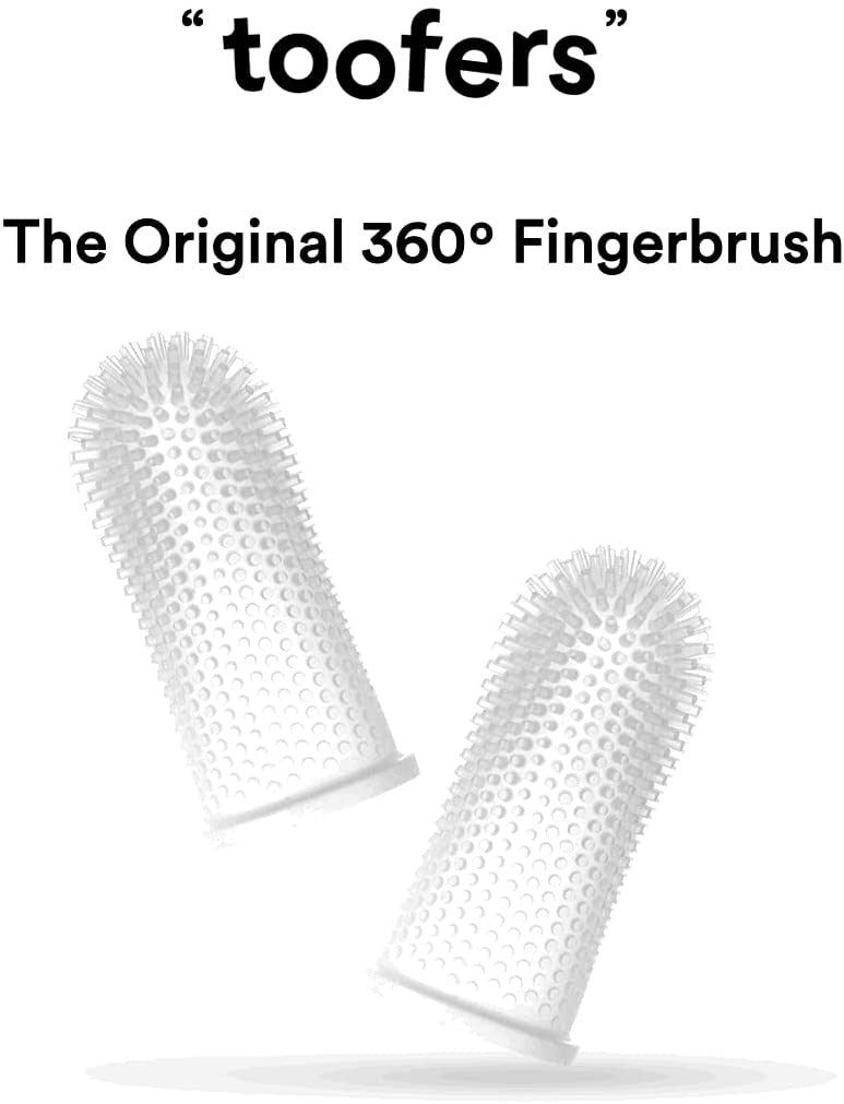 360º Dog Fingerbrush Toothbrush - Ergonomic Design, Set of 2 - BestBuddyStore