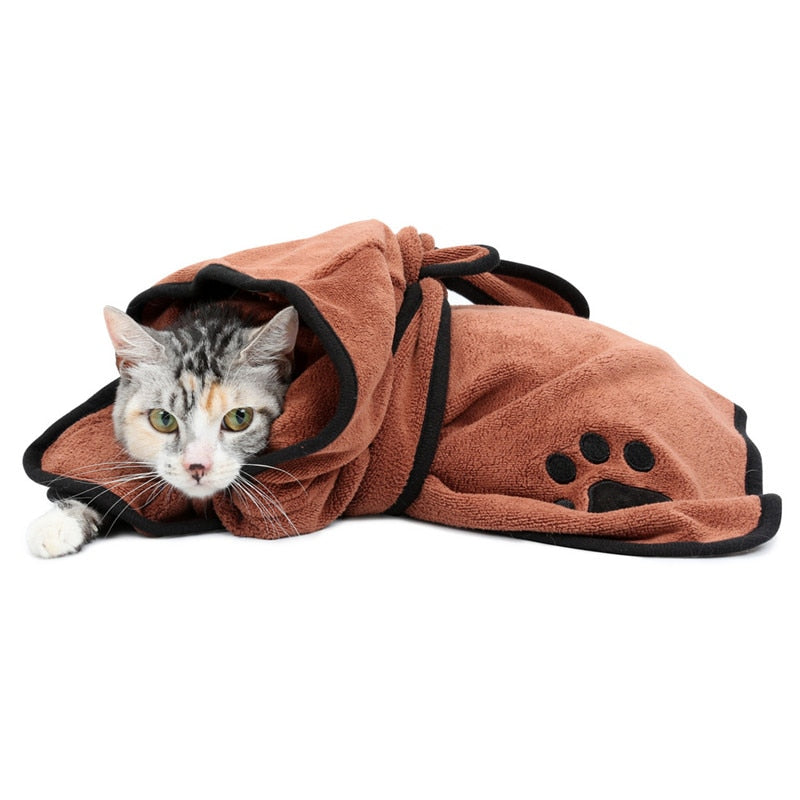 Dog Bathrobe Super Absorbent Bath Drying Towel - BestBuddyStore