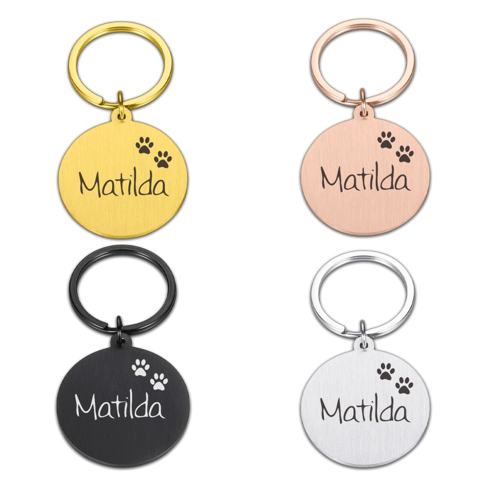 Engraved Pet ID Tag Personalized Custom Name Pendant - BestBuddyStore