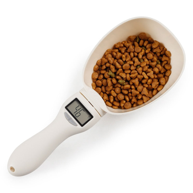 Pet Food Scale Feeding Bowl Spoon Measuring Portable Led Display - BestBuddyStore