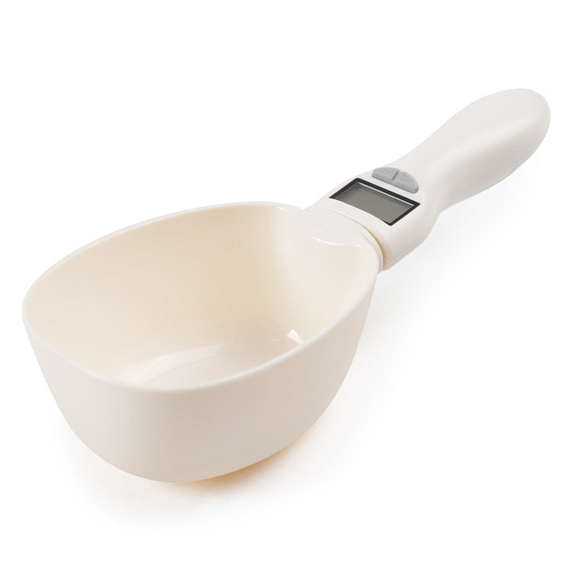 Pet Food Scale Feeding Bowl Spoon Measuring Portable Led Display - BestBuddyStore