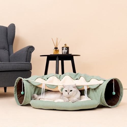 Cat Bed tunnel Collapsible 2-Hole Tube - BestBuddyStore