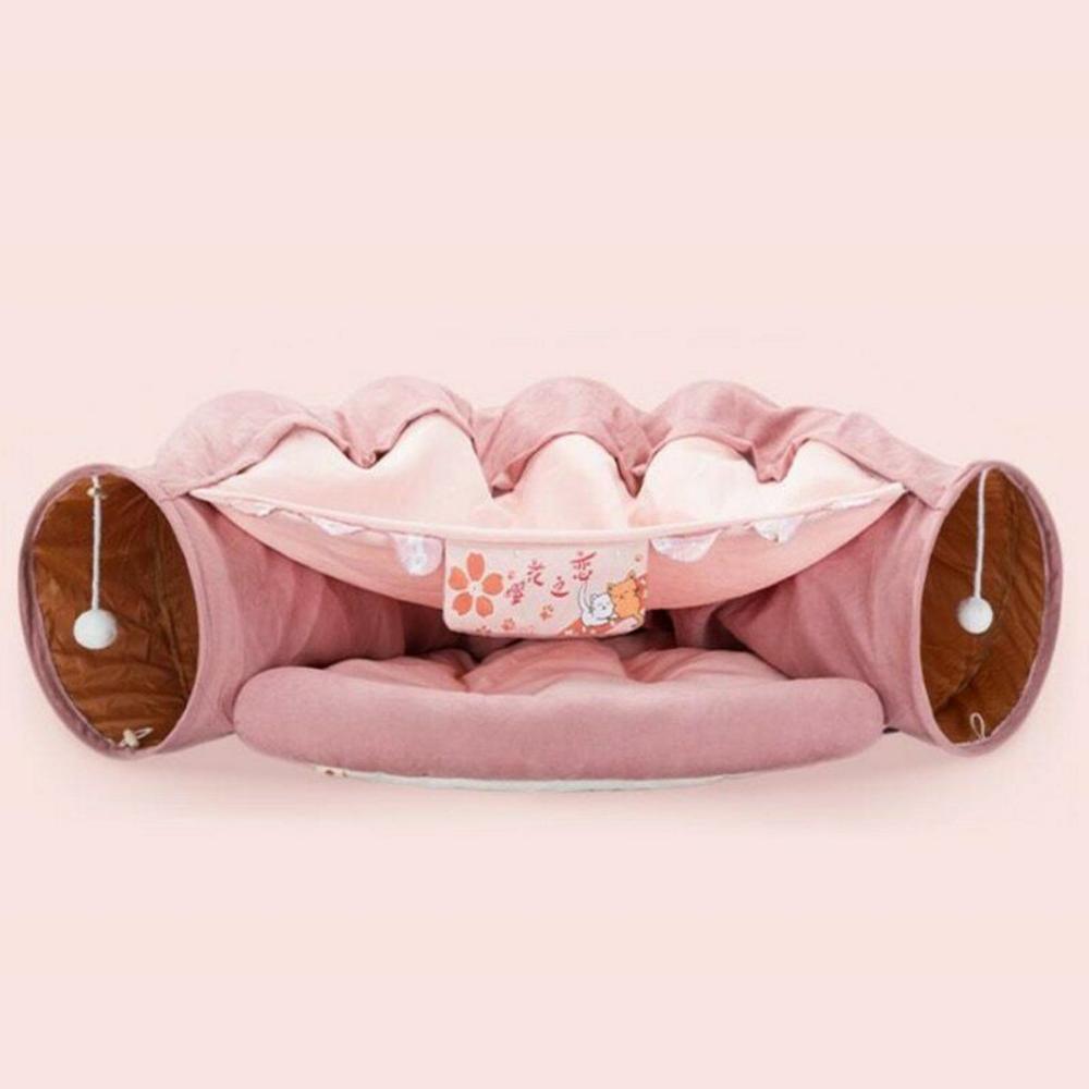 Cat Bed tunnel Collapsible 2 - Hole Tube - Best Buddy Store