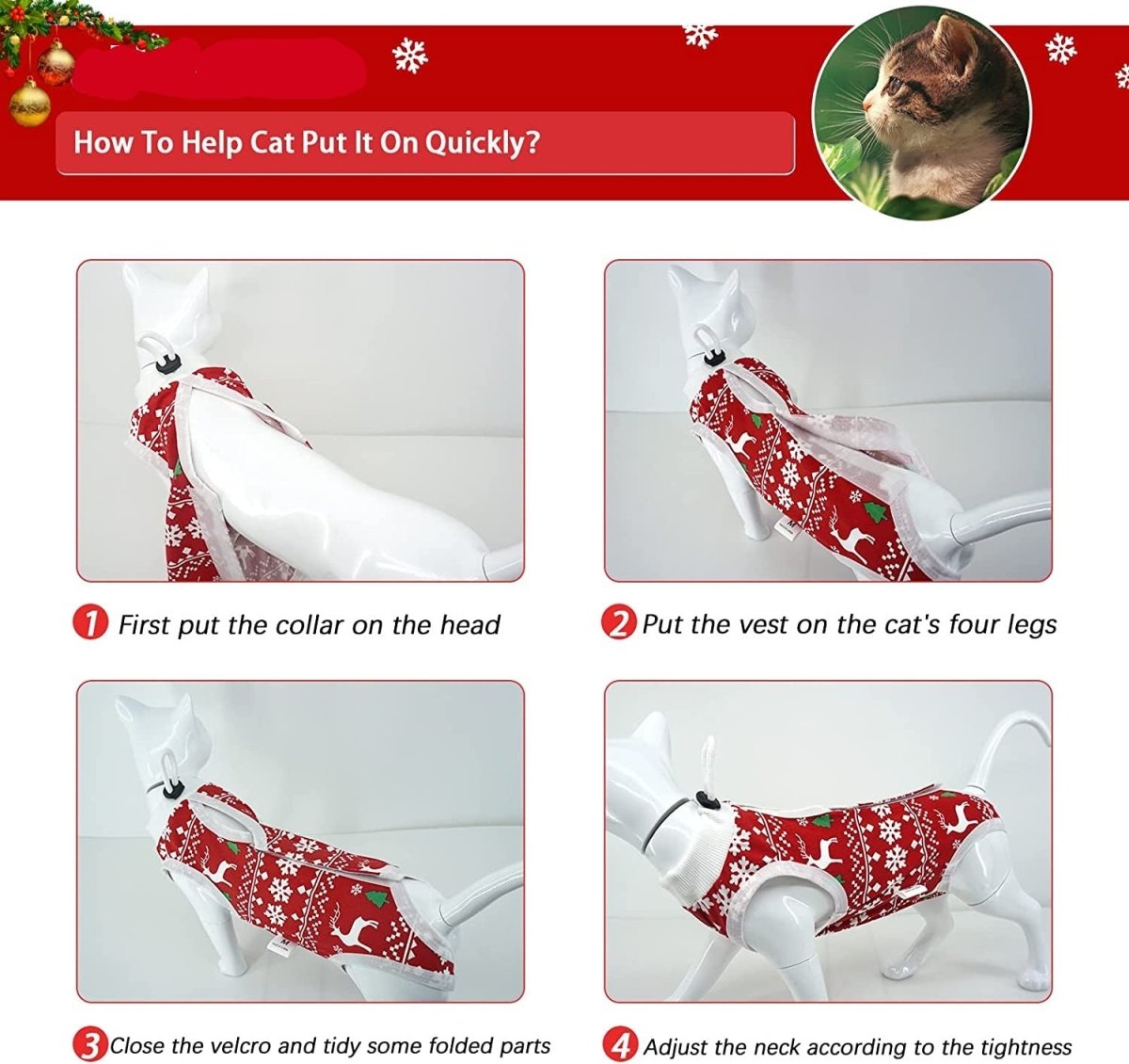 Cat Wound Surgery Recovery Suit - Best Buddy Store