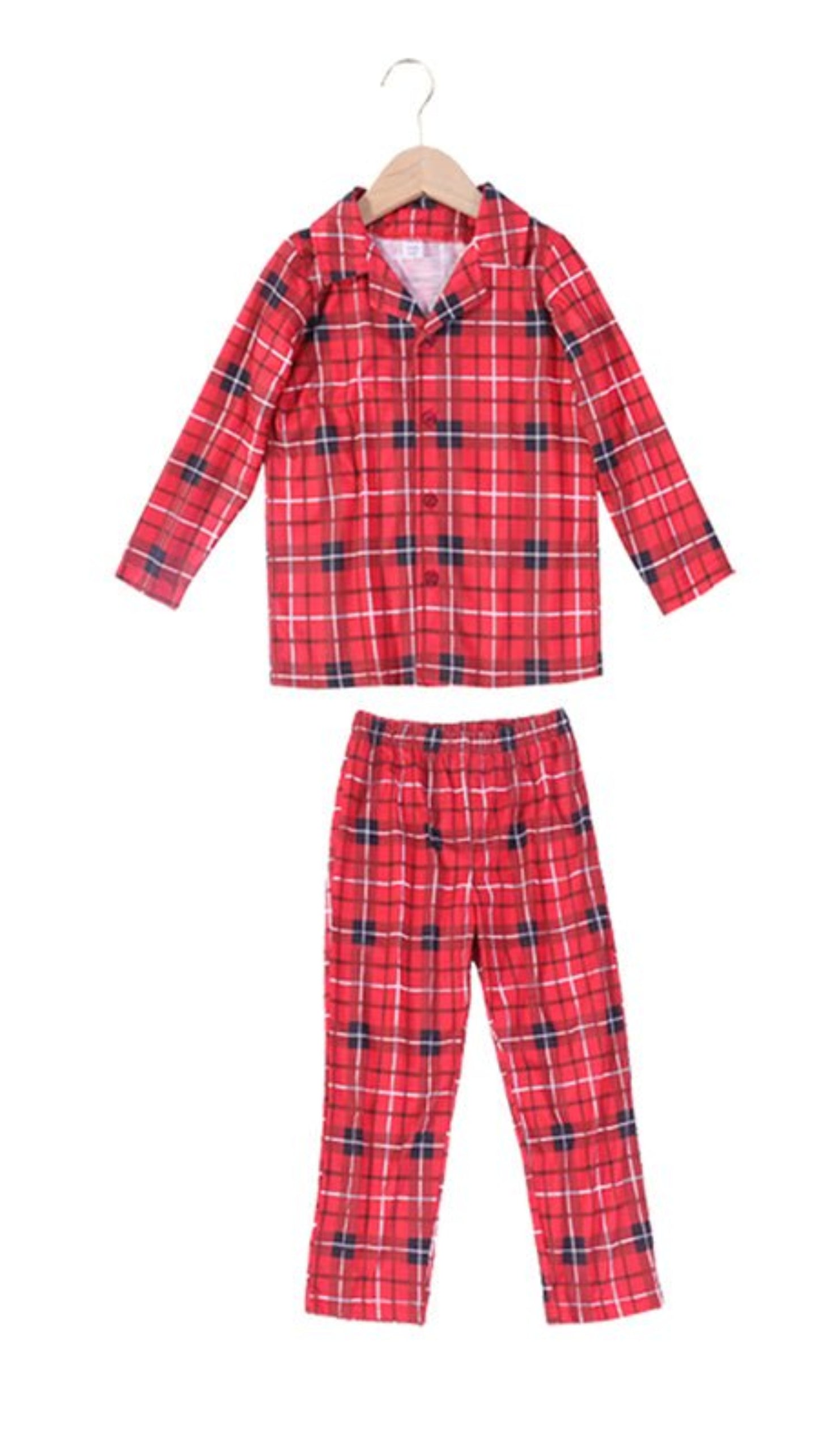 Christmas Matching Pajamas Plaid Cotton Family - Best Buddy Store