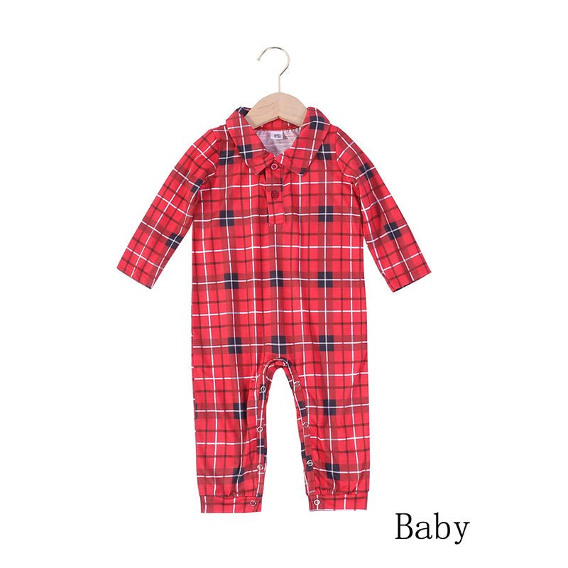 Christmas Matching Pajamas Plaid Cotton Family - Best Buddy Store