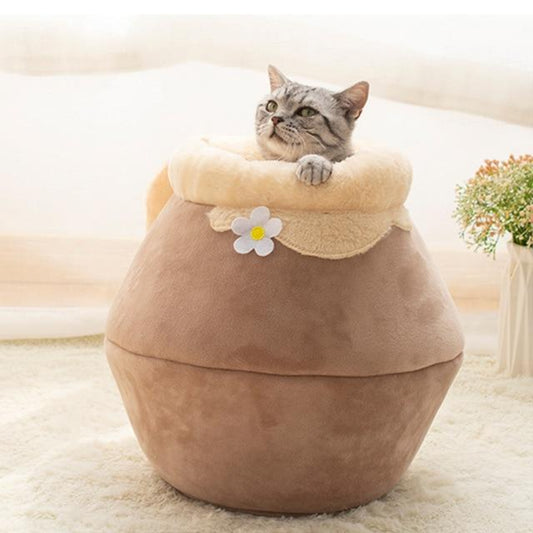 CozyCave Cute Winter Foldable Soft Plush Cat Bed - Best Buddy Store