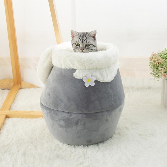 CozyCave Cute Winter Foldable Soft Plush Cat Bed - Best Buddy Store